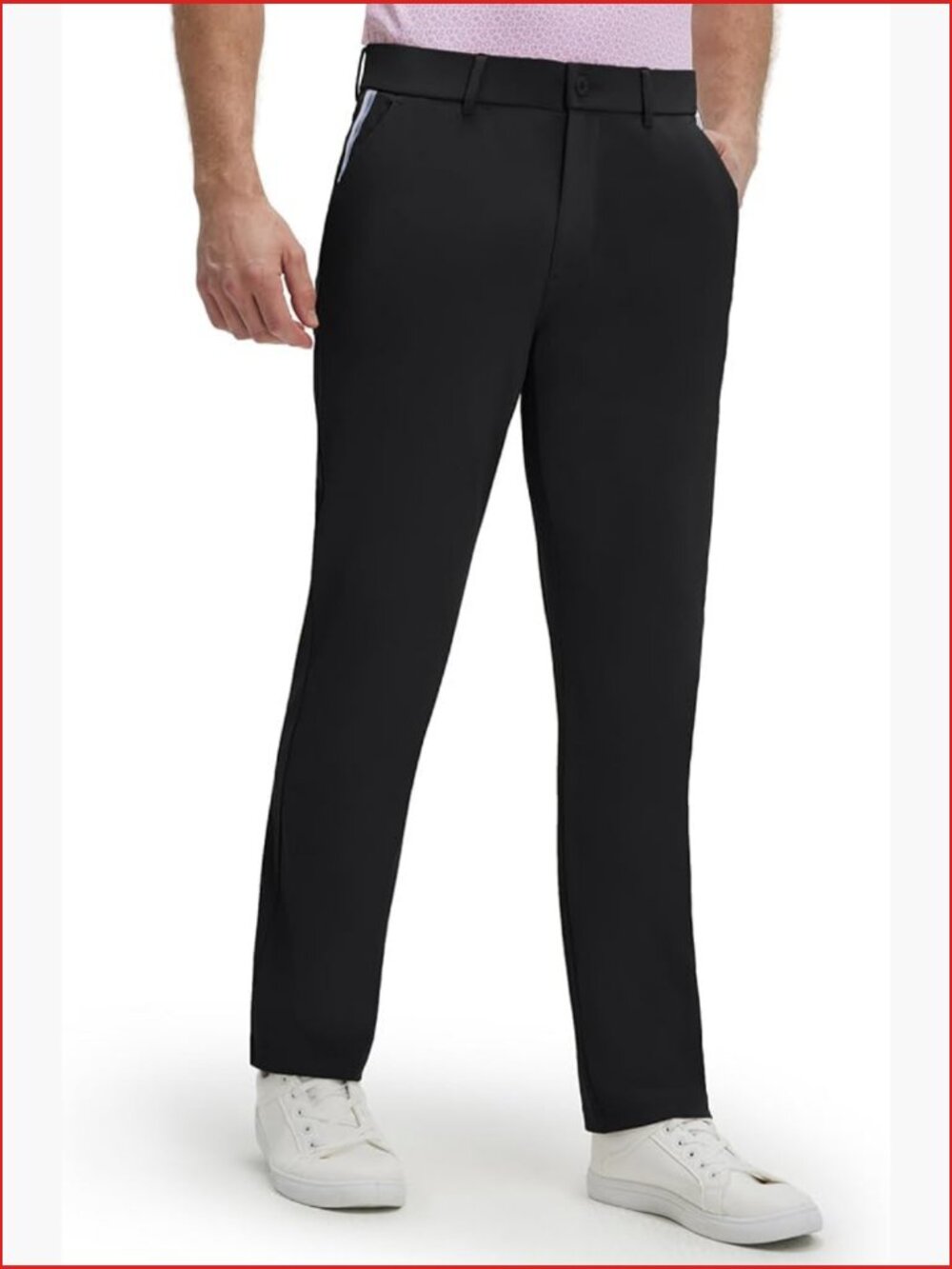 Men's Golf Pants Stretch Quick Dry Business Slacks Lightweight 4 Pockets